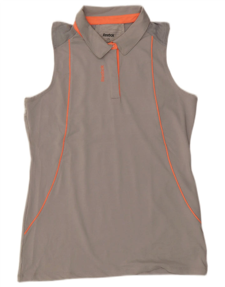 REEBOK Polo sin mangas para mujer UK 44 Grande Poliéster gris