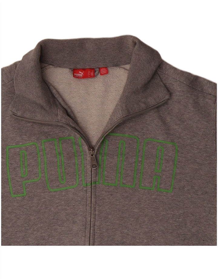 PUMA Chaqueta superior de chándal con gráfico para hombre Gris medio