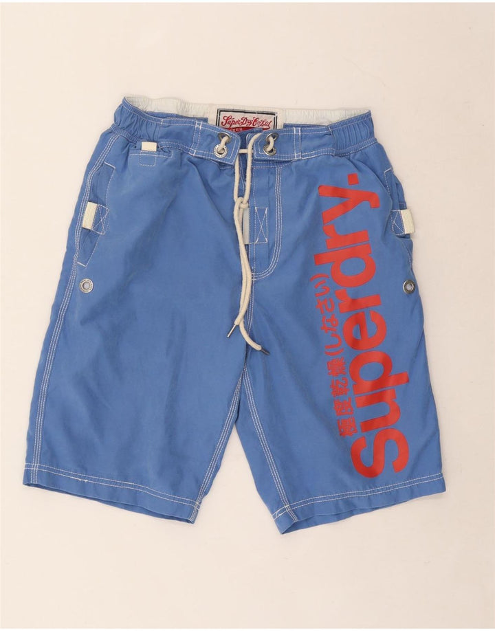 Superdry Shorts De Baño Gráficos Para Hombre Poliéster Azul Medio
