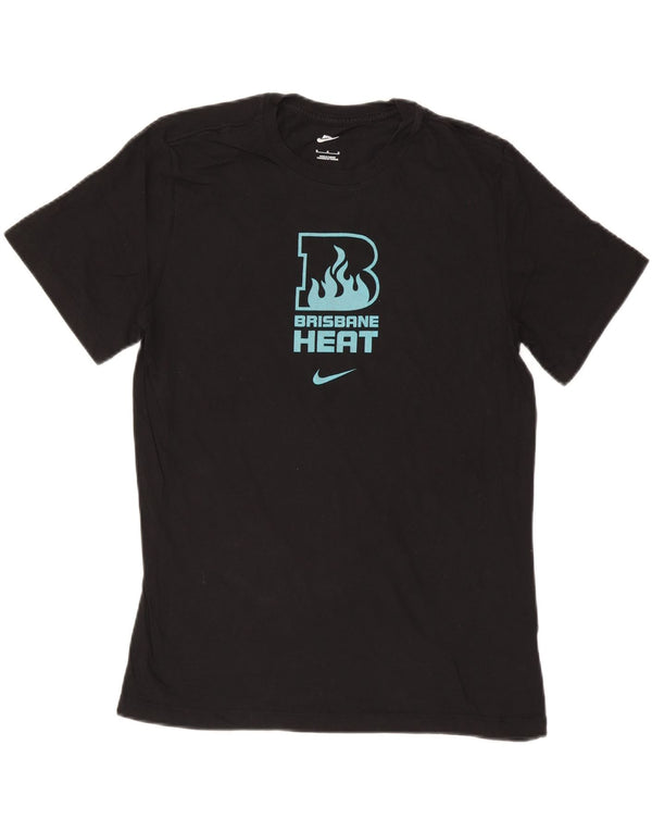 Nike Mens Graphic T-Shirt Top Medium Black Cotton
