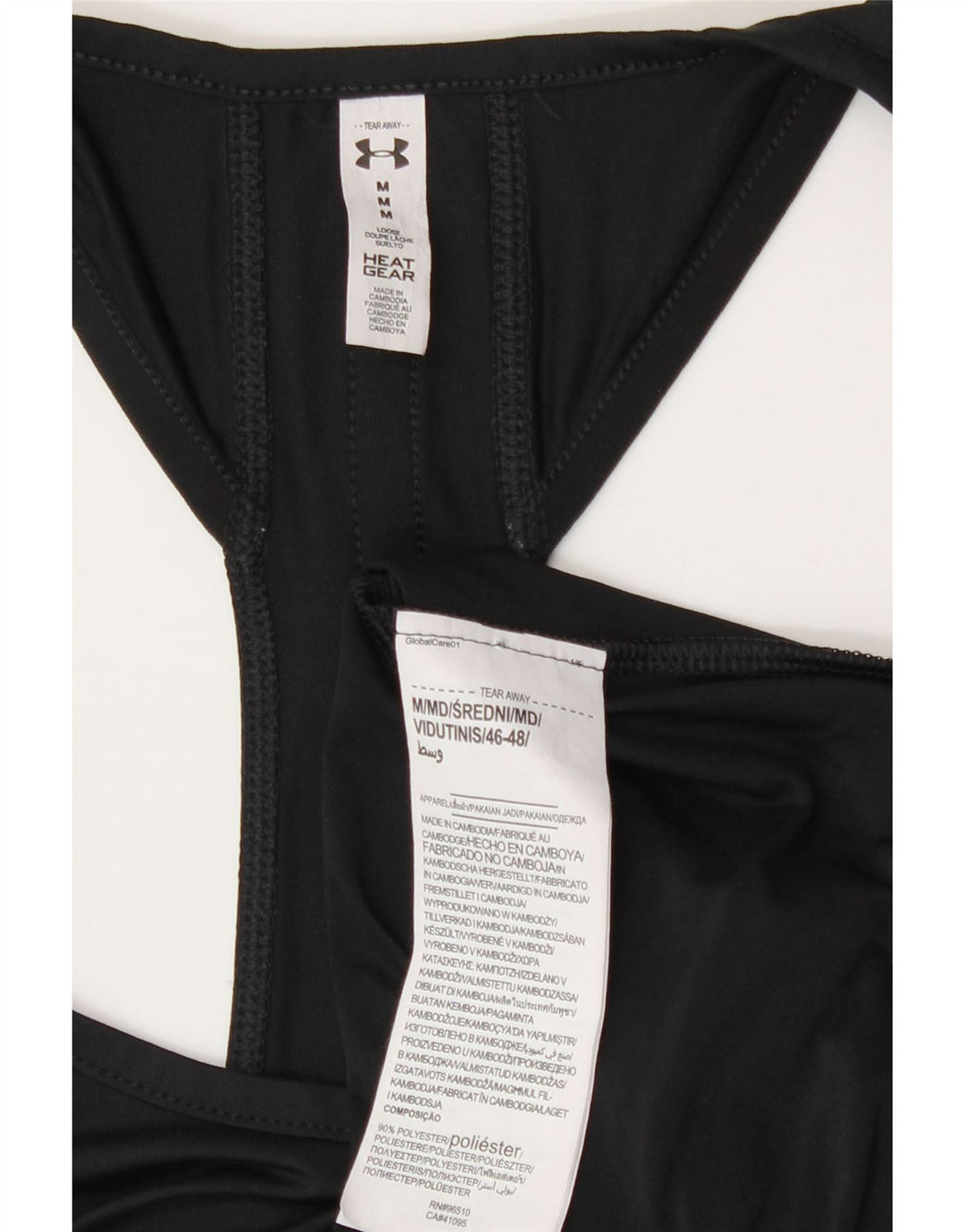 Under Armour Camiseta sin mangas con gráfico Heat Gear para mujer, talla M, poliéster negro