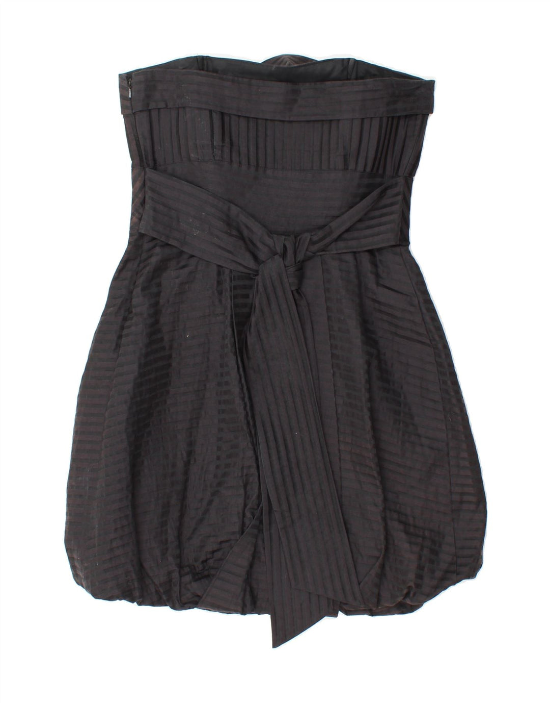 WAREHOUSE Womens Strapless Bubble Dress UK 10 Small Black Striped Cotton Vintage Warehouse and Second-Hand Warehouse from Messina Hembry 