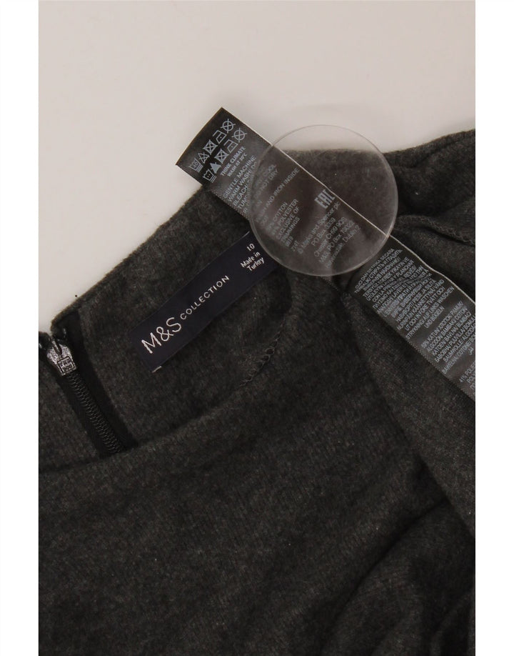 Marks & Spencer Vestido tipo jersey para mujer Reino Unido 10 Pequeño Algodón gris