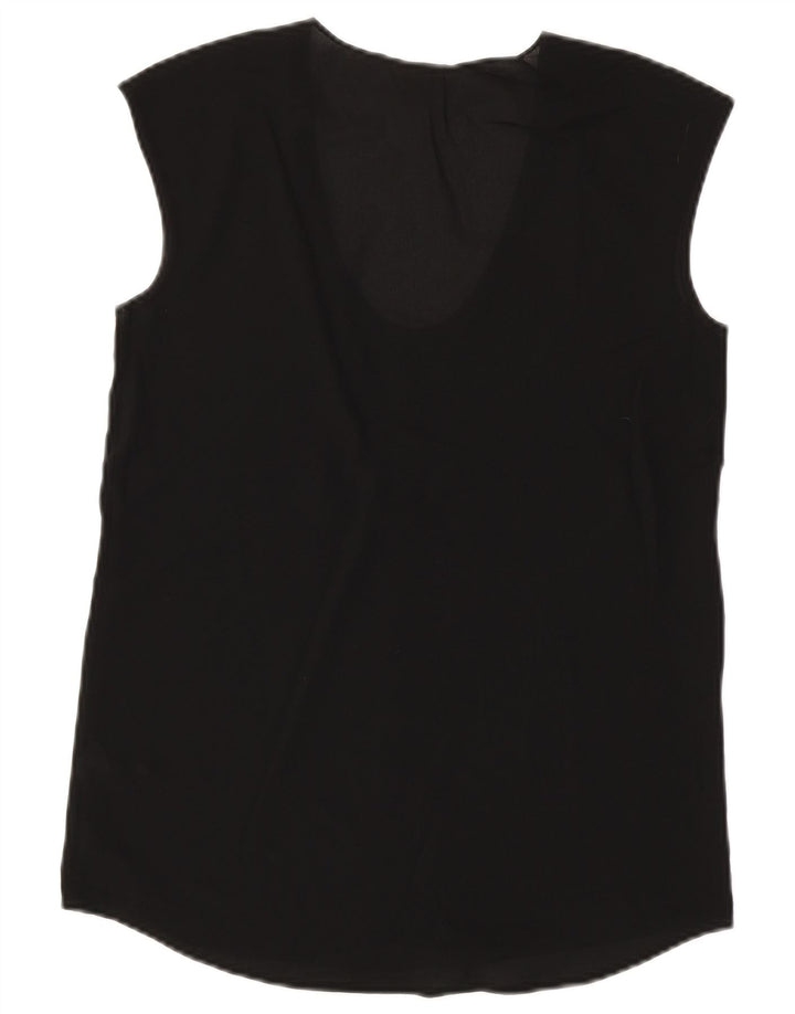 J. CREW Blusa sin mangas para mujer US 00 2XS Poliéster negro