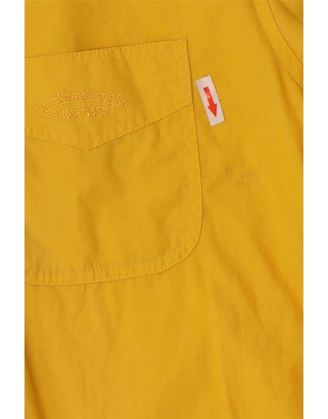 Levi's Camisa De Manga Corta Para Hombre De Algodón Amarillo Grande