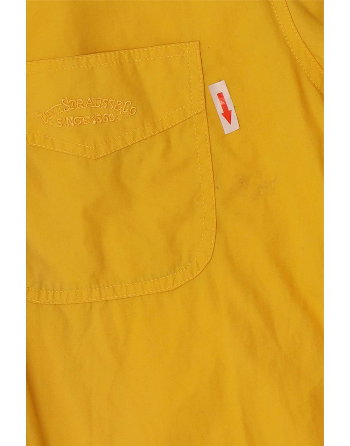 Levi's Camisa De Manga Corta Para Hombre De Algodón Amarillo Grande