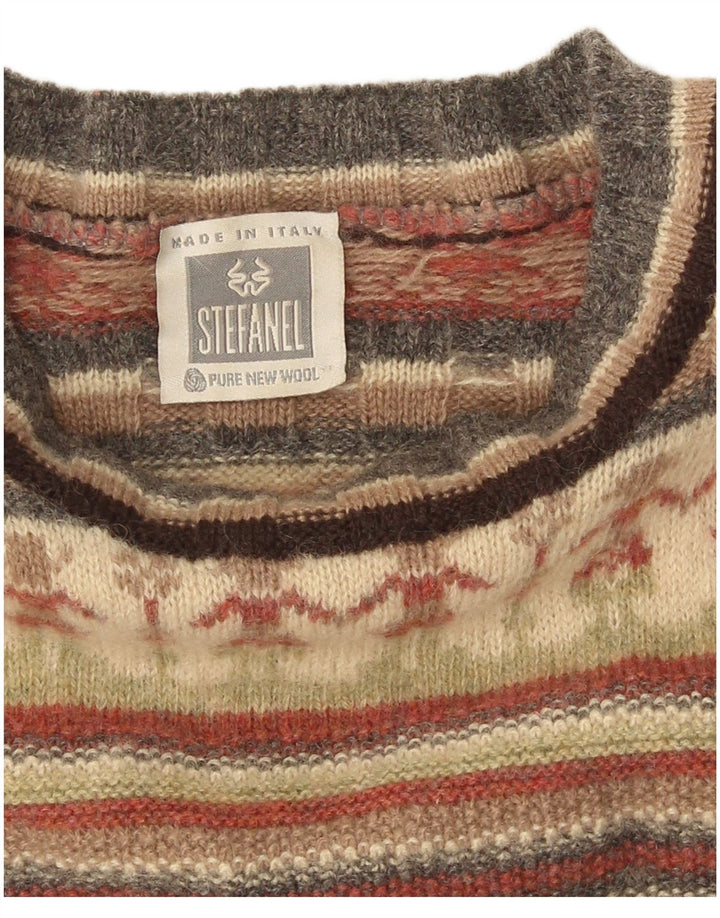 Stefanel Jersey de cuello redondo para mujer, talla 40, talla M, multicolor