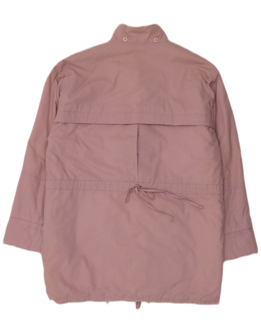 Vintage mujer abrigo cortavientos de gran tamaño IT 36/38 XS poliéster rosa