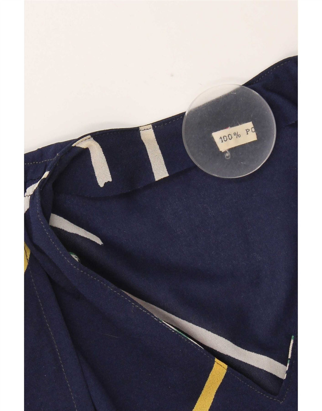 Vestido vintage para mujer IT 42 Poliéster a rayas azul marino medio