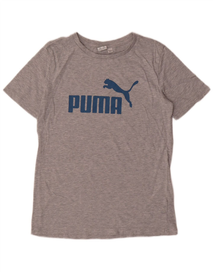 PUMA Camiseta gráfica para niños 14-15 años Grande Gris Algodón