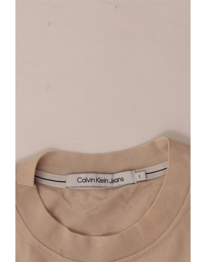 Calvin Klein Jeans - Camiseta para hombre, talla pequeña, color beige