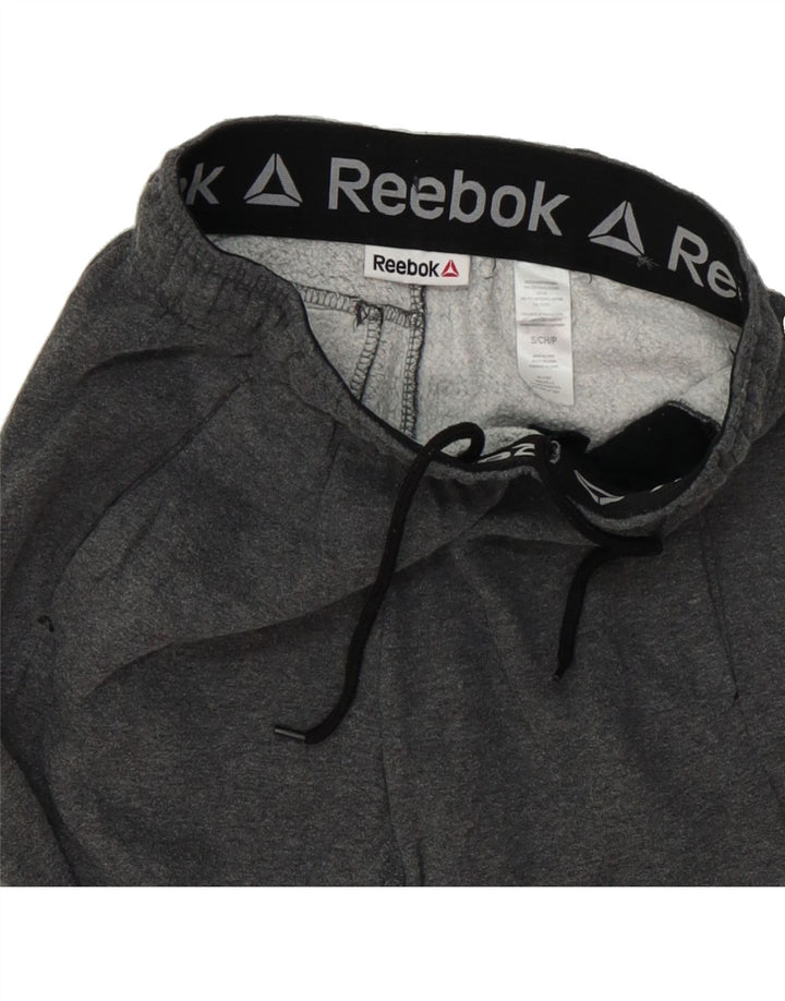 REEBOK Mens Graphic Tracksuit Trousers Joggers Small Grey Colourblock Vintage Reebok and Second-Hand Reebok from Messina Hembry 