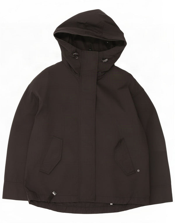 Chaqueta cortavientos con capucha extragrande para mujer Massimo Dutti UK 6 XS Black