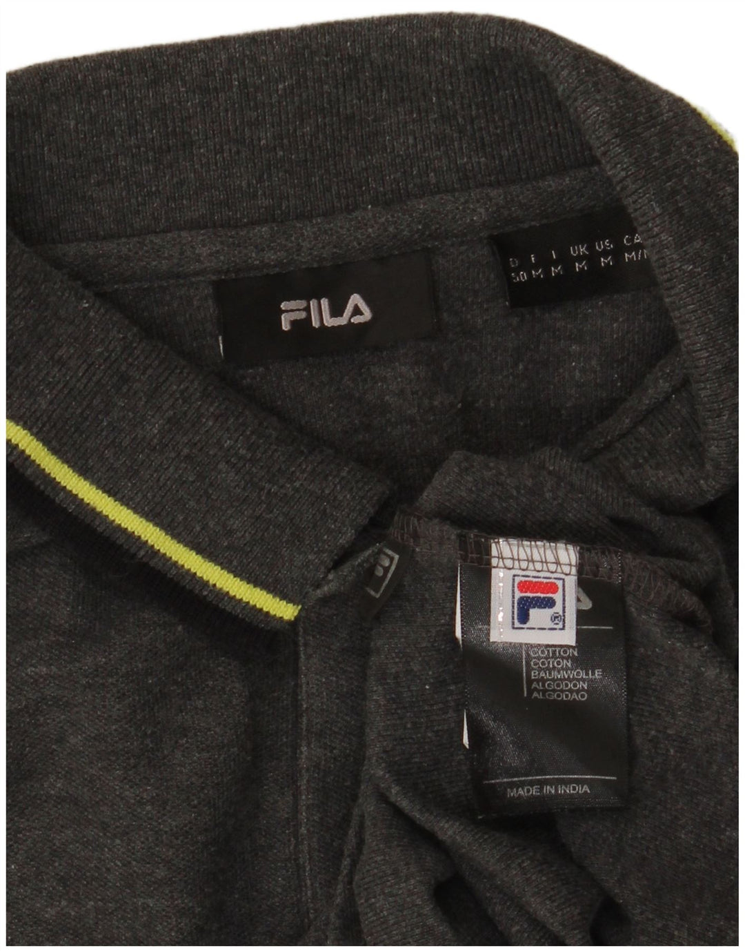 Polo Fila Hombre Algodón Gris Medio