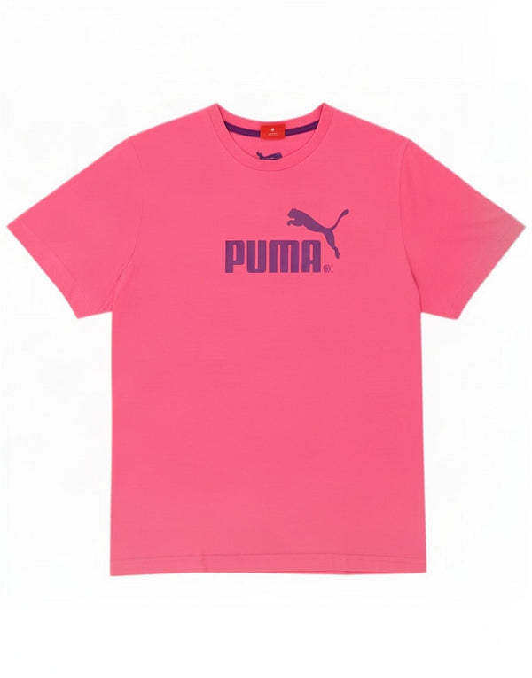 Puma Camiseta gráfica para hombre Top Medium Pink