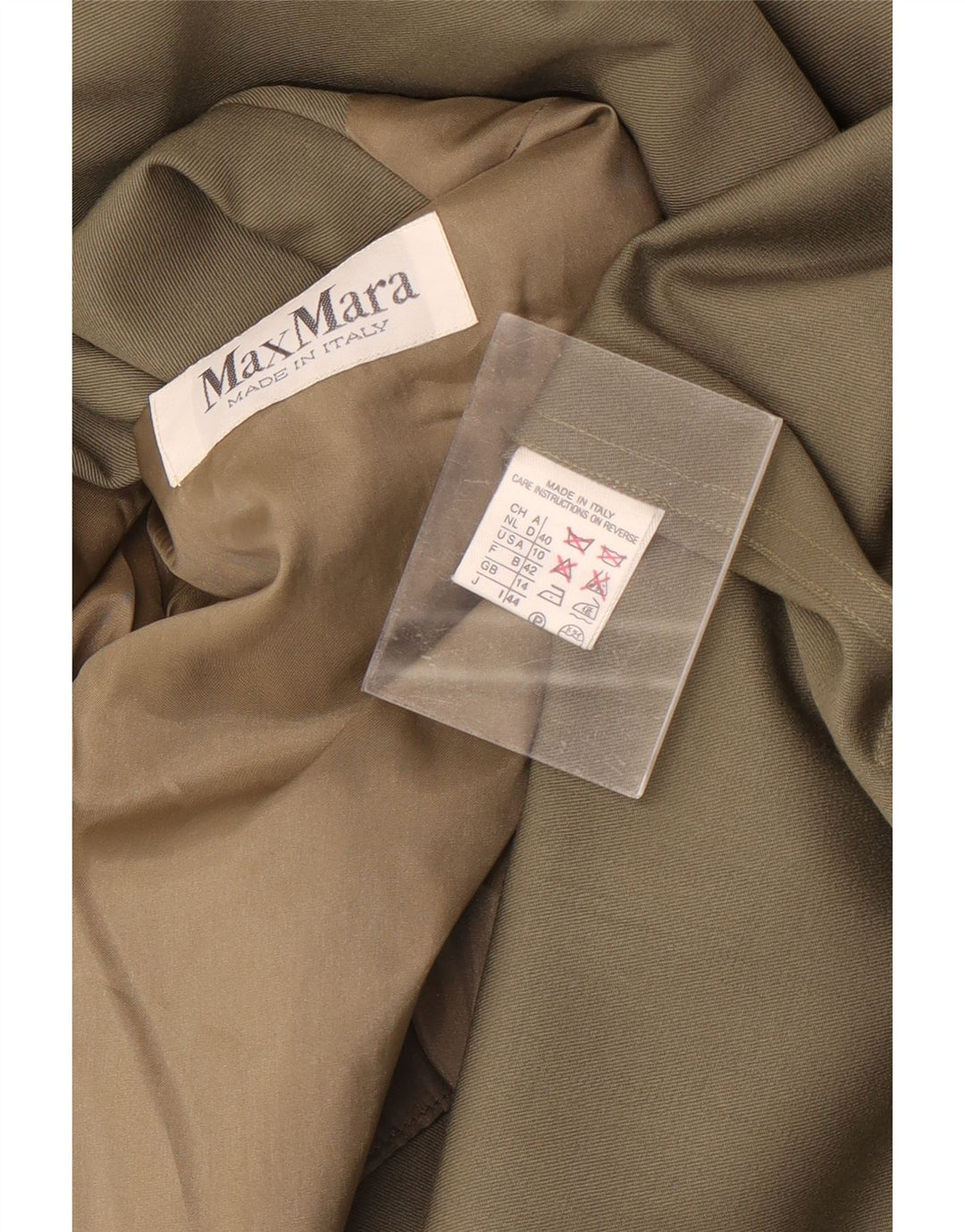 Max Mara Abrigo extragrande para mujer Reino Unido 14 Lana caqui grande