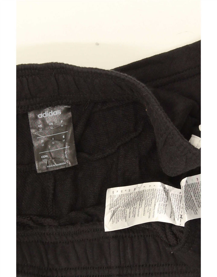 Adidas - Pantalones cortos deportivos para hombre, algodón negro mediano