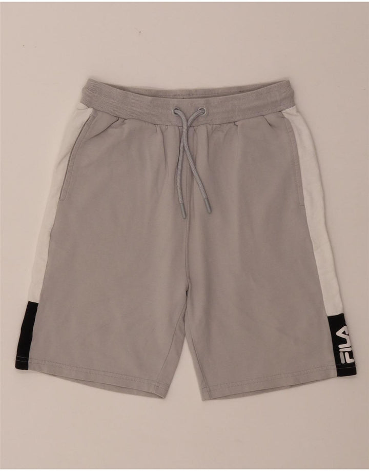 FILA Pantalones cortos deportivos para niño 13-14 años Algodón gris color block