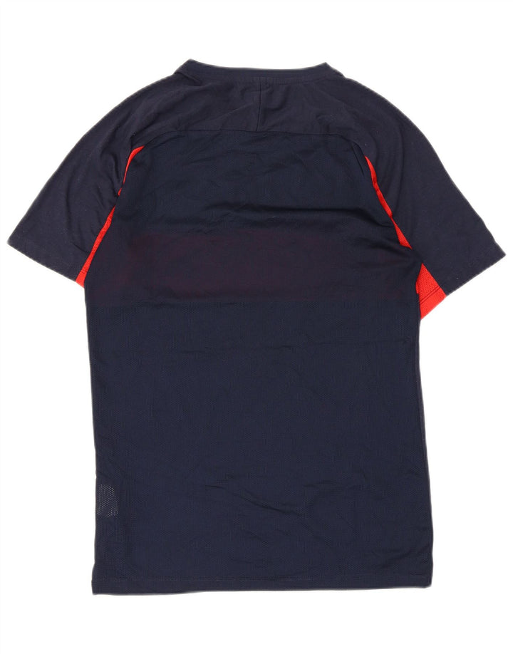 Camiseta Nike Dri Fit para hombre Top Small Azul marino Colorblock Poliéster