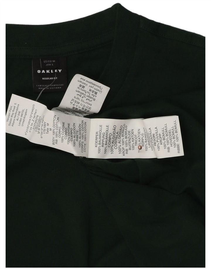 OAKLEY Hombre Regular Fit Top Manga Larga Algodón Verde Medio