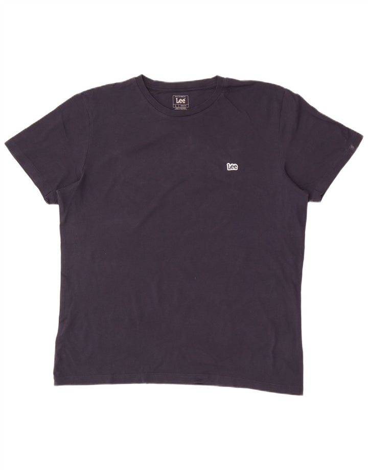 Lee - Camiseta de corte regular para hombre, talla grande, algodón azul marino