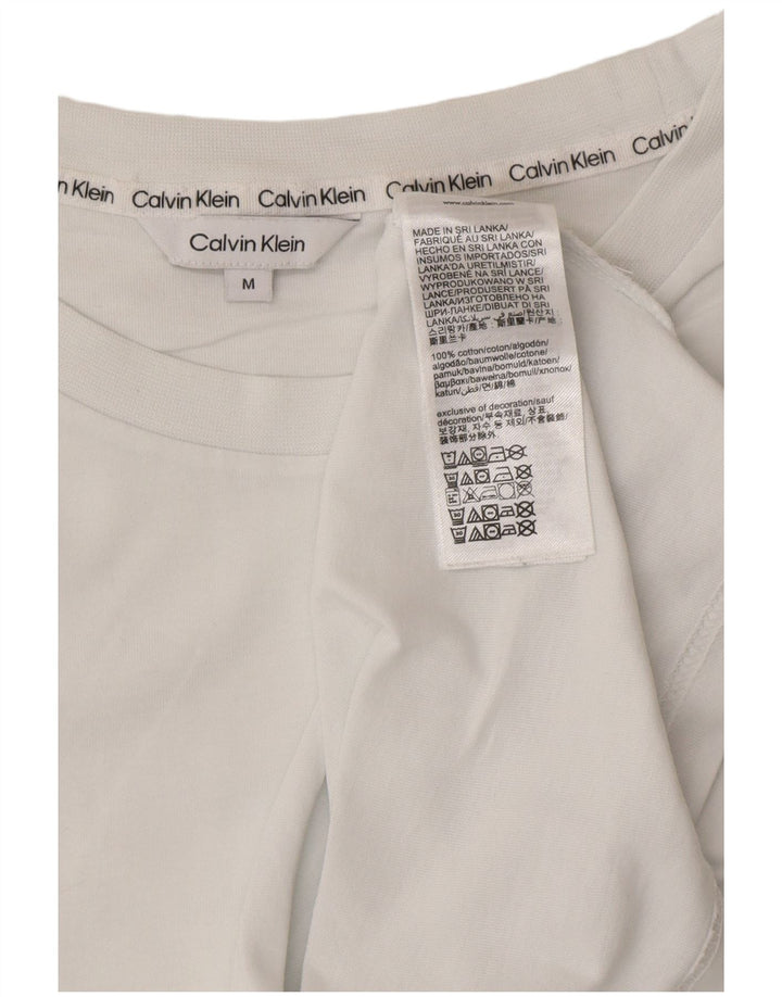 CALVIN KLEIN Camiseta gráfica para hombre Top Medium White Cotton