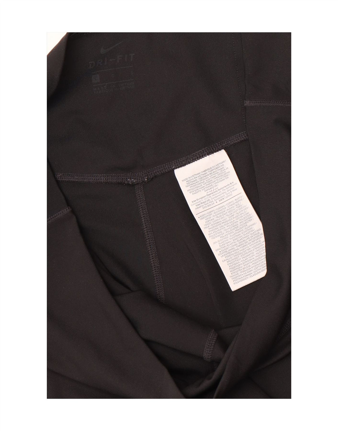 Nike Dri Fit Graphic Leggings para mujer, talla 40, poliéster negro grande