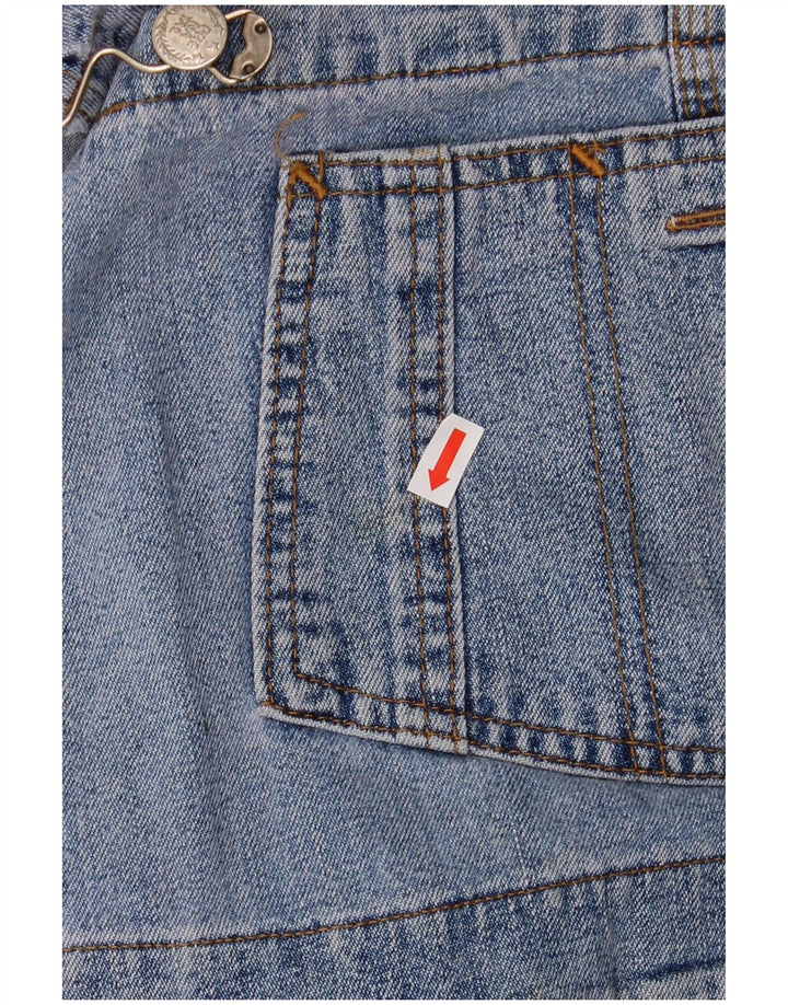 Vintage mujer maternidad peto jeans grande W40 L30 algodón azul