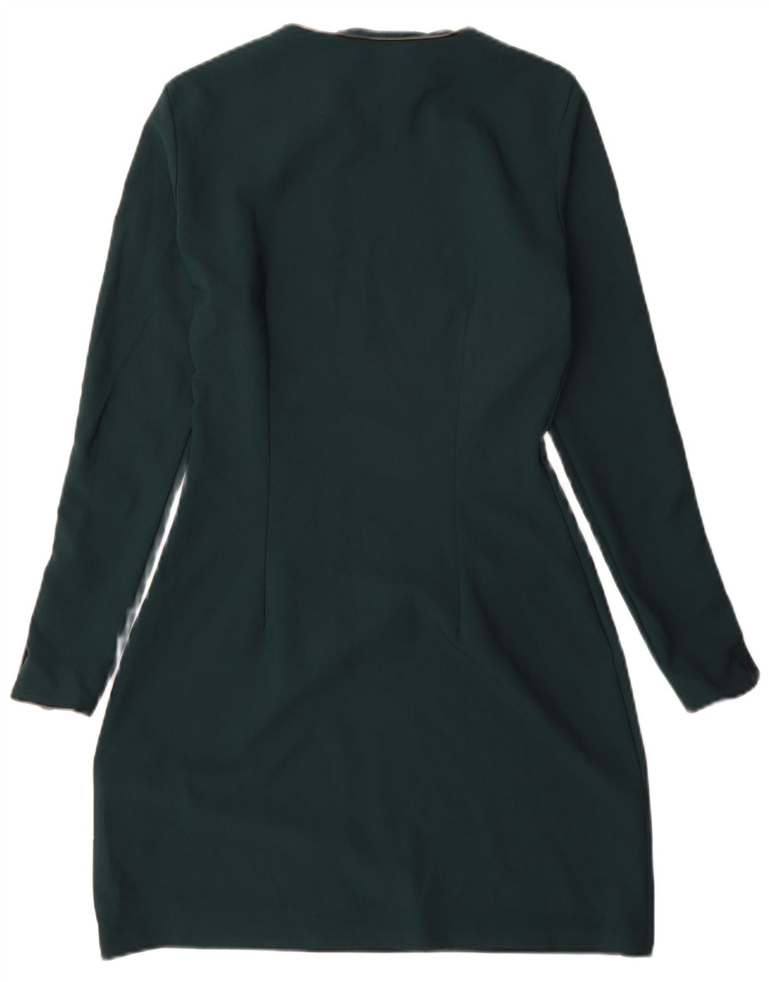 Zara Vestido tubo de manga larga para mujer UK 40 Pequeño Poliéster verde