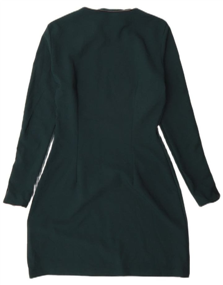 Zara Vestido tubo de manga larga para mujer UK 40 Pequeño Poliéster verde