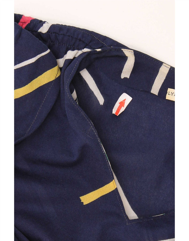 Vestido vintage para mujer IT 42 Poliéster a rayas azul marino medio