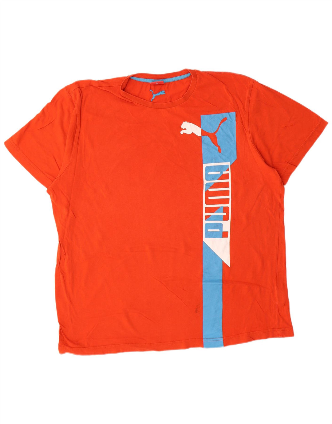 PUMA Camiseta gráfica para hombre Top XL Algodón naranja