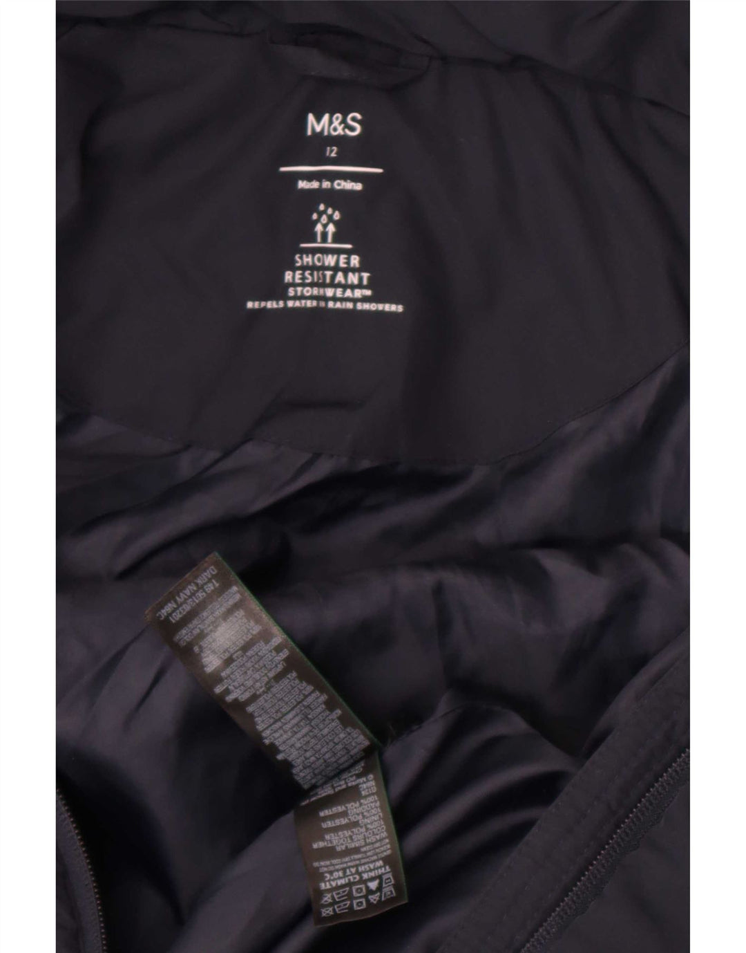 Marks & Spencer Chaqueta acolchada con capucha para mujer UK 42 Medium Azul marino