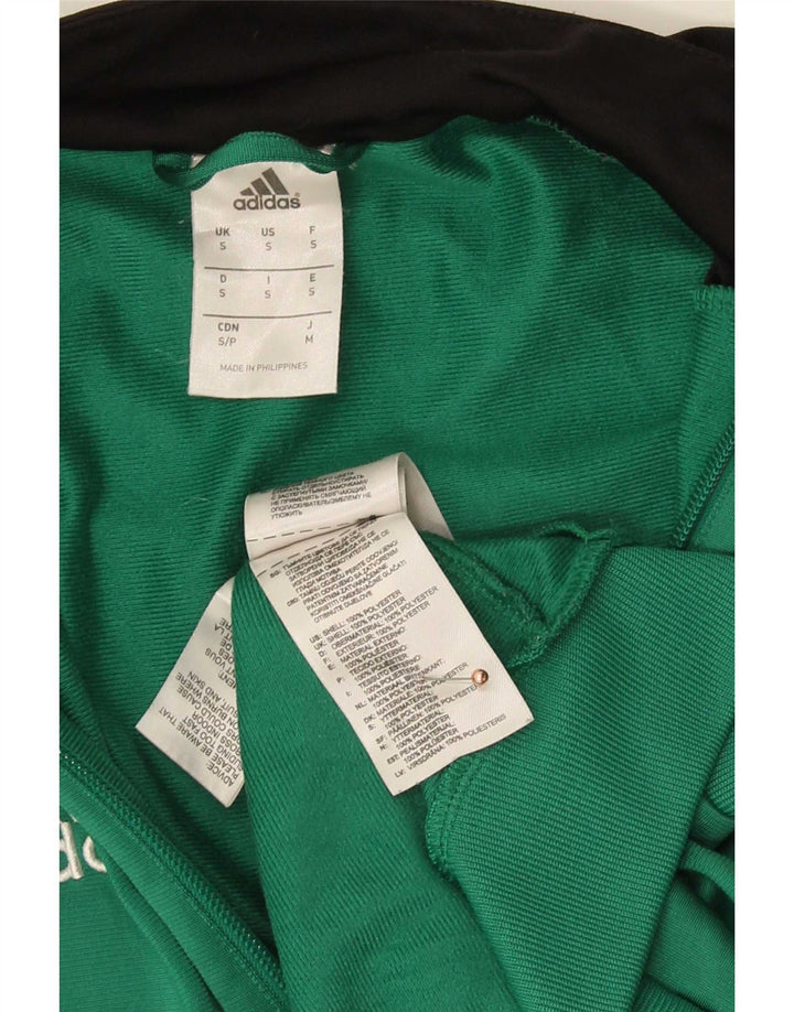 Adidas Hombre Chándal Top Jacket Small Verde Colorblock Poliéster