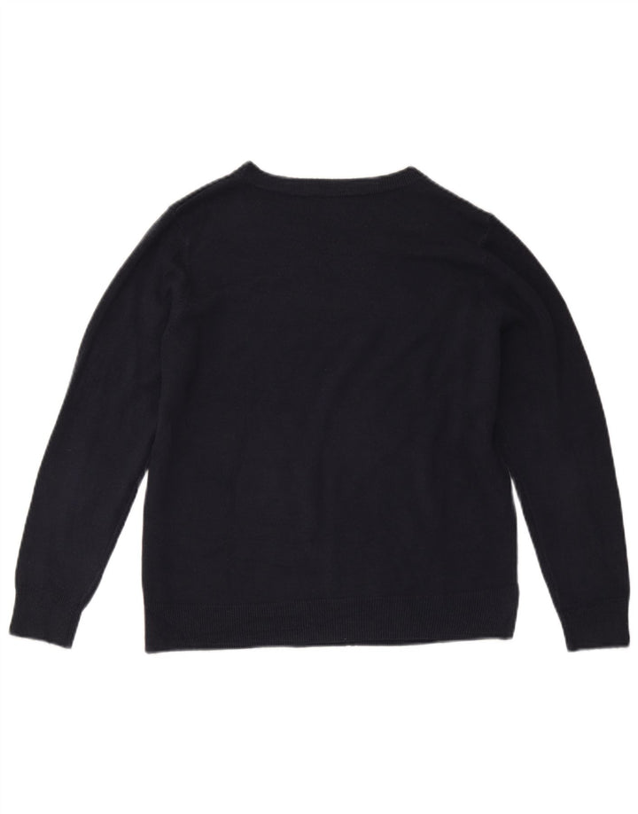 Marks & Spencer Jersey con cuello barco para mujer, talla 44, talla mediana, azul marino