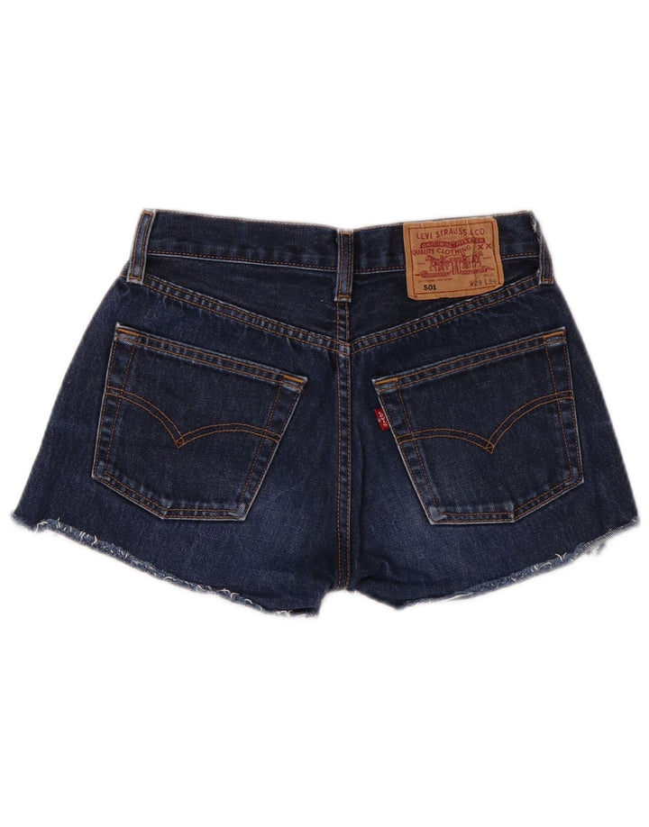 Levi's Mujer 501 Shorts Vaqueros W28 Azul Medio Algodón Clásico