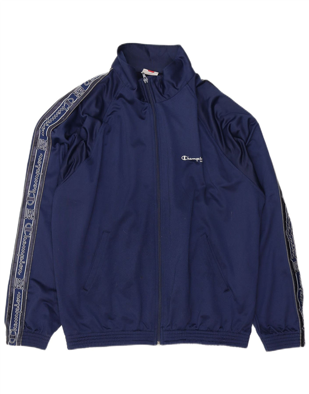 Champion Mens USA Graphic Chándal Top Chaqueta XL Azul Marino Poliéster