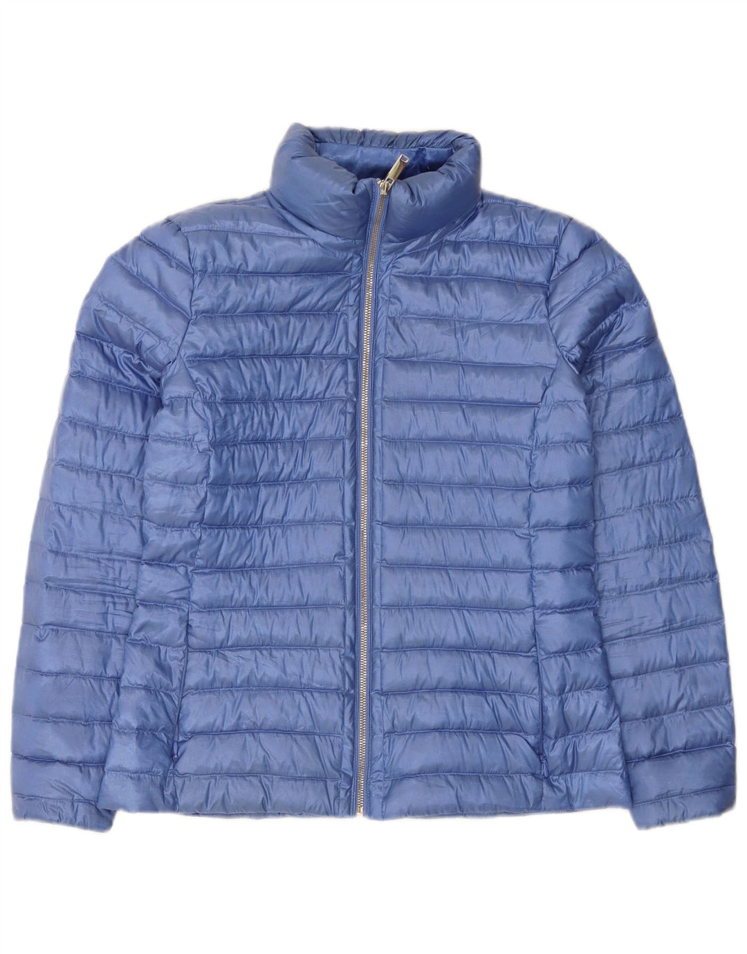 Massimo Dutti Chaqueta Acolchada Mujer UK 42 Azul Medio Poliéster