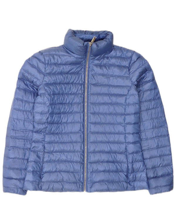 Massimo Dutti Chaqueta Acolchada Mujer UK 42 Azul Medio Poliéster