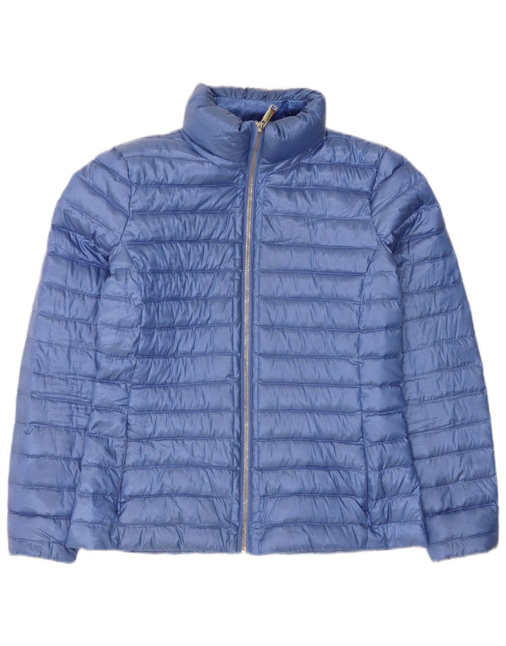 Massimo Dutti Chaqueta Acolchada Mujer UK 42 Azul Medio Poliéster