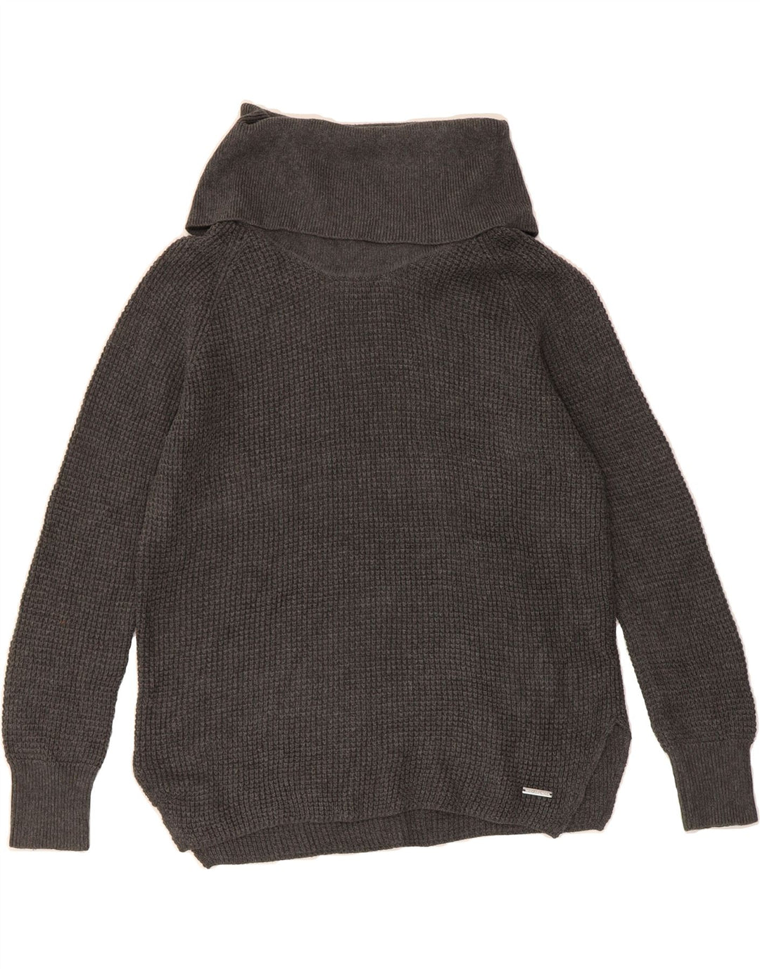 MICHAEL KORS Womens Roll Neck Jumper Sweater UK 14 Medium Grey Cotton Vintage Michael Kors and Second-Hand Michael Kors from Messina Hembry 