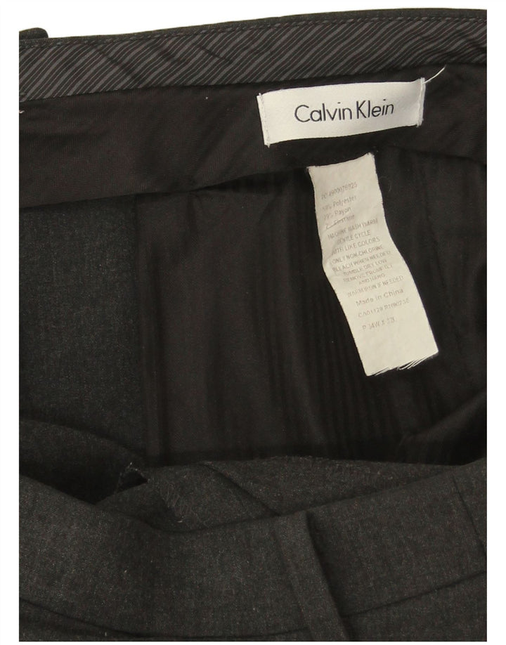 Pantalón de traje recto Calvin Klein para hombre W34 L29 Poliéster gris