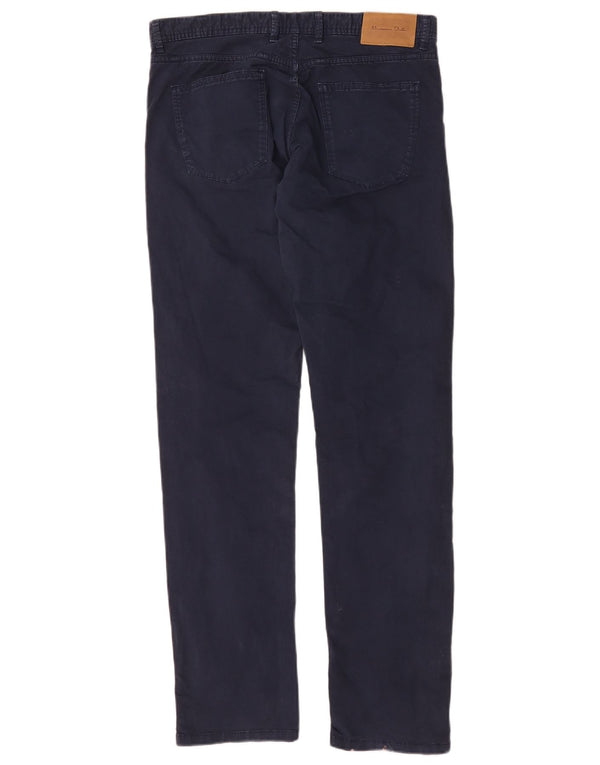Massimo Dutti Pantalones Casuales Slim Fit para Hombre EU 42 Large W32 L32 Azul Marino