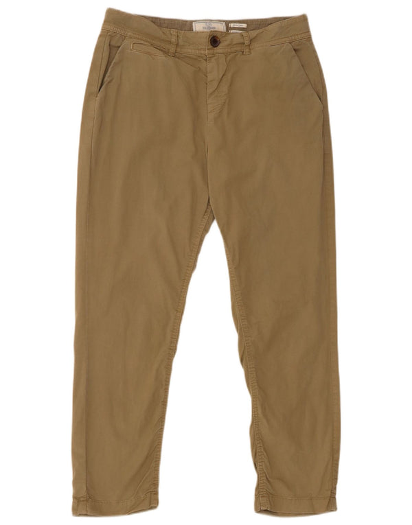 Pantalones cortos para mujer Fat Face UK 10 Small W28 L24 Caqui Algodón
