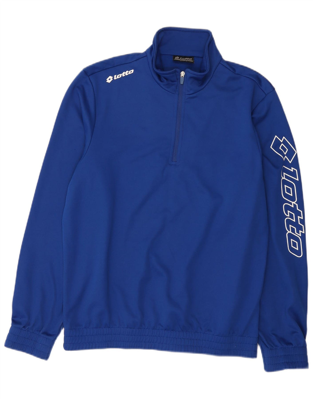 Lotto Hombre Sudadera Con Cuello Y Cremallera Gráfica Jersey Jersey Azul Medio Poliéster
