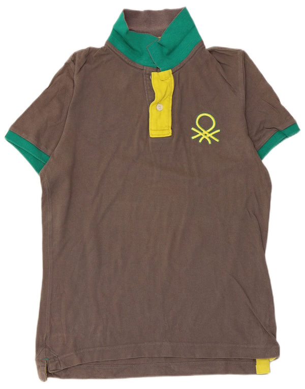 BENETTON Polo Hombre Algodón Gris Medio