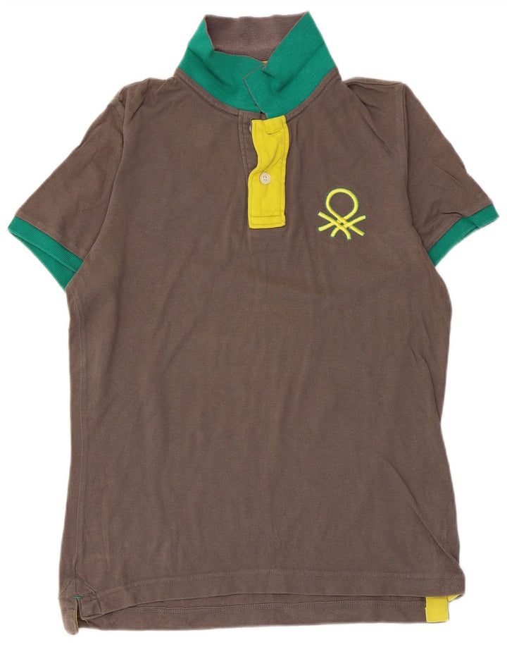 BENETTON Polo Hombre Algodón Gris Medio