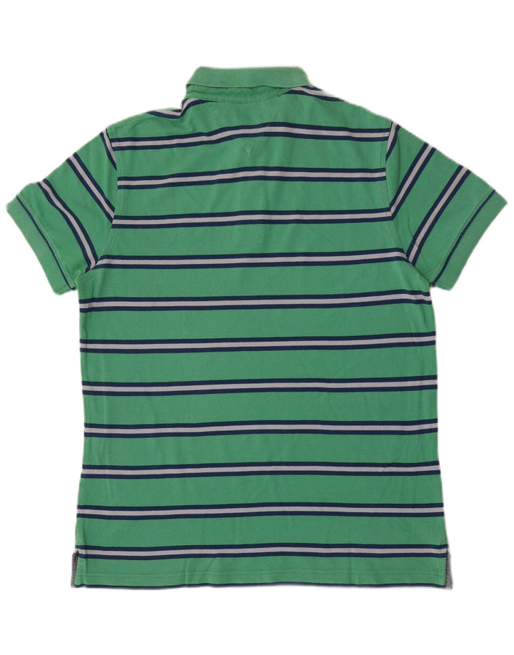 Tommy Hilfiger Polo Custom Fit De Rayas Verde Medio Hombre