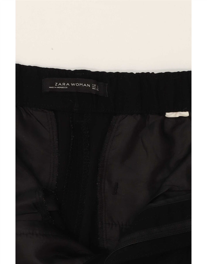 Zara Mujer Pantalón Capri Tapered Mediano W30 L23 Negro