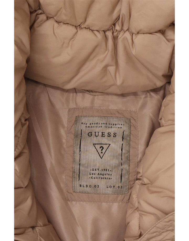 Guess Chaqueta Acolchada Mujer UK 12 Medium Beige Poliamida